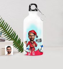 Kişiye Özel Bay Yılbaşı Karikatürlü Metal Suluk (500 ml.) - 2