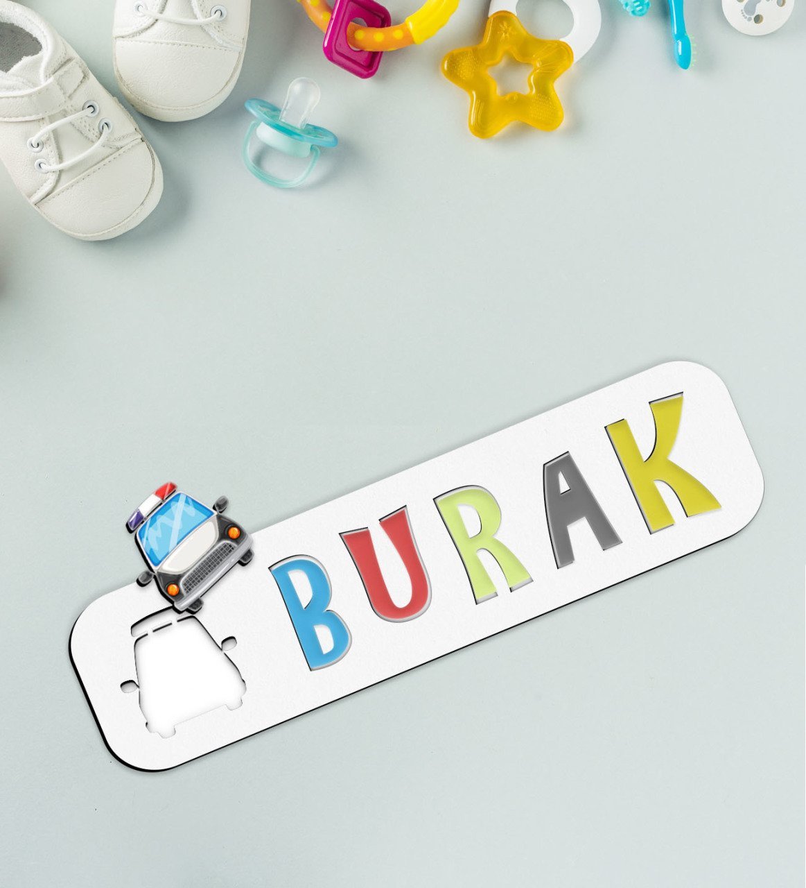 BK Toys Çocuklara Özel İsimli Figürlü Ahşap Eğitici Yapboz Puzzle-3