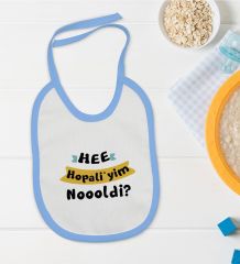 BK Kids Hopaliyim Tasarımlı Mavi Bebek Mama Önlüğü-1