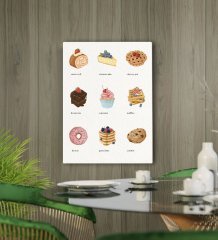 BK Gift Cafe & Bar & Restaurant Konseptli Kanvas Tablo 50x70cm-90