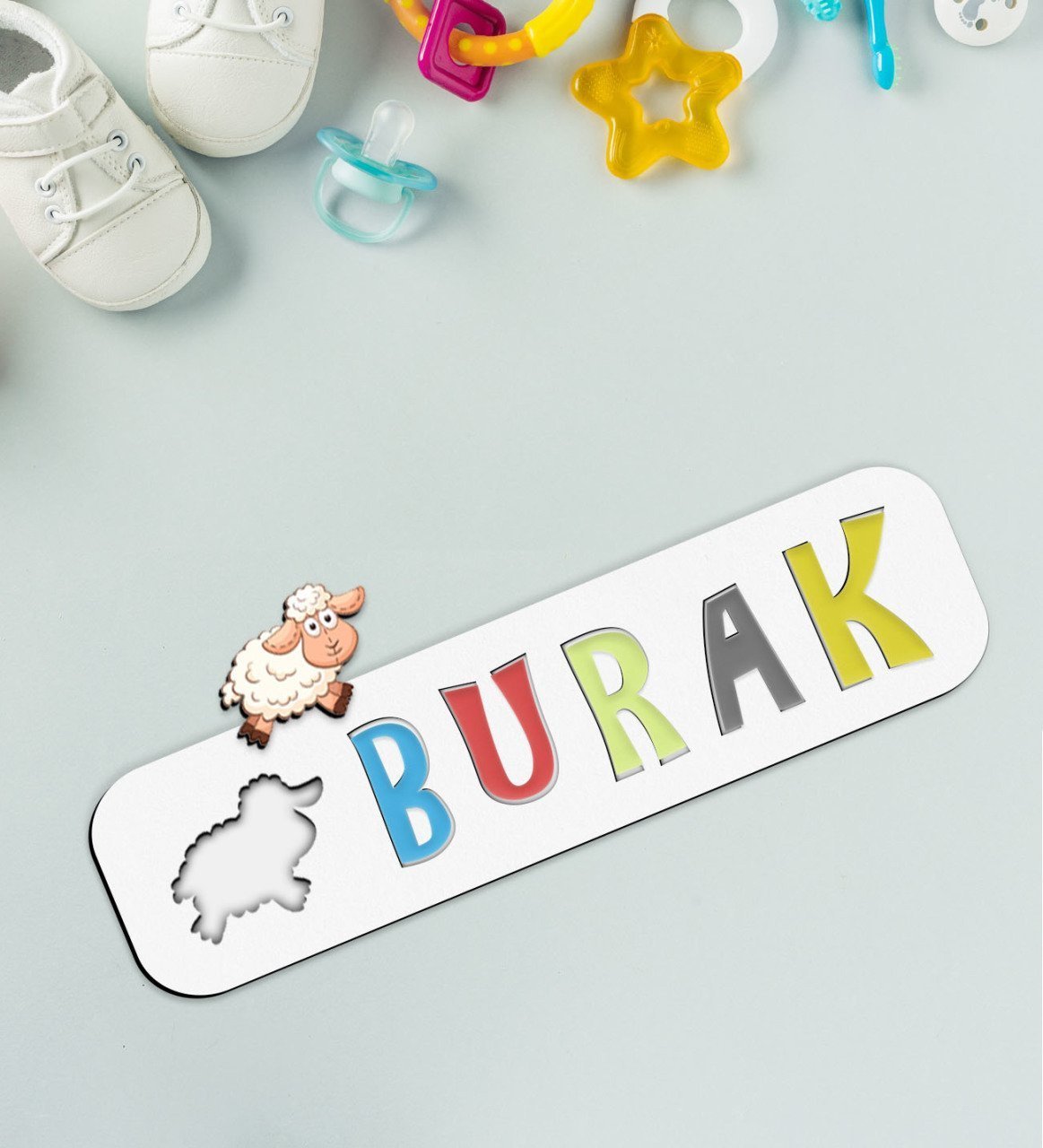 BK Toys Çocuklara Özel İsimli Figürlü Ahşap Eğitici Yapboz Puzzle-2