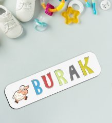 BK Toys Çocuklara Özel İsimli Figürlü Ahşap Eğitici Yapboz Puzzle-2