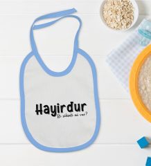 BK Kids Hayirdur Tasarımlı Mavi Bebek Mama Önlüğü-1