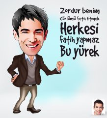 Kişiye Özel Erkek Zordur Benim Gönlümü Feth Etmek Tasarımlı Dijital Karikatür-1