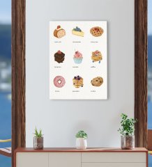 BK Gift Cafe & Bar & Restaurant Konseptli Kanvas Tablo 30x50cm-90