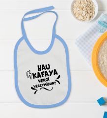 BK Kids Hau Kafaya Tasarımlı Mavi Bebek Mama Önlüğü-1