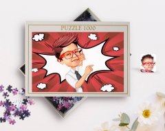 Kişiye Özel Erkek Çocuk Karikatürlü 1000 Parça Profesyonel Puzzle-3
