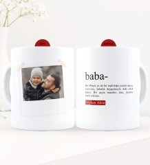 Kişiye Özel Fotoğraflı Baba Anlamı Beyaz Kupa Bardak - 2