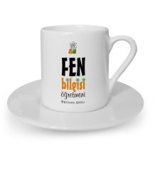 Kişiye Özel Fen Bilgisi Öğretmeni Türk Kahvesi Fincanı