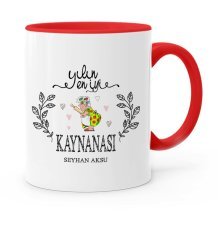 Kişiye Özel Yılın En İyi Kaynanası Kırmızı Kupa Bardak