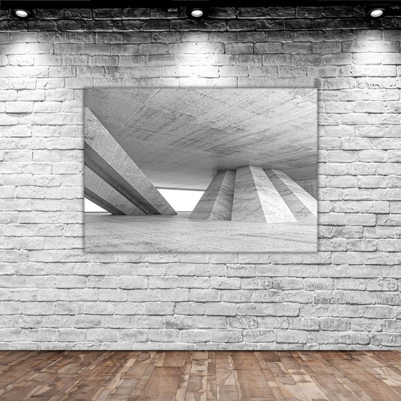 BK Home Üç Boyutlu Eğimli Sütun Tasarımlı Kanvas Tablo 50x70cm-1