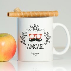 Kişiye Özel Yılın En İyi Amcası Beyaz Kupa Bardak