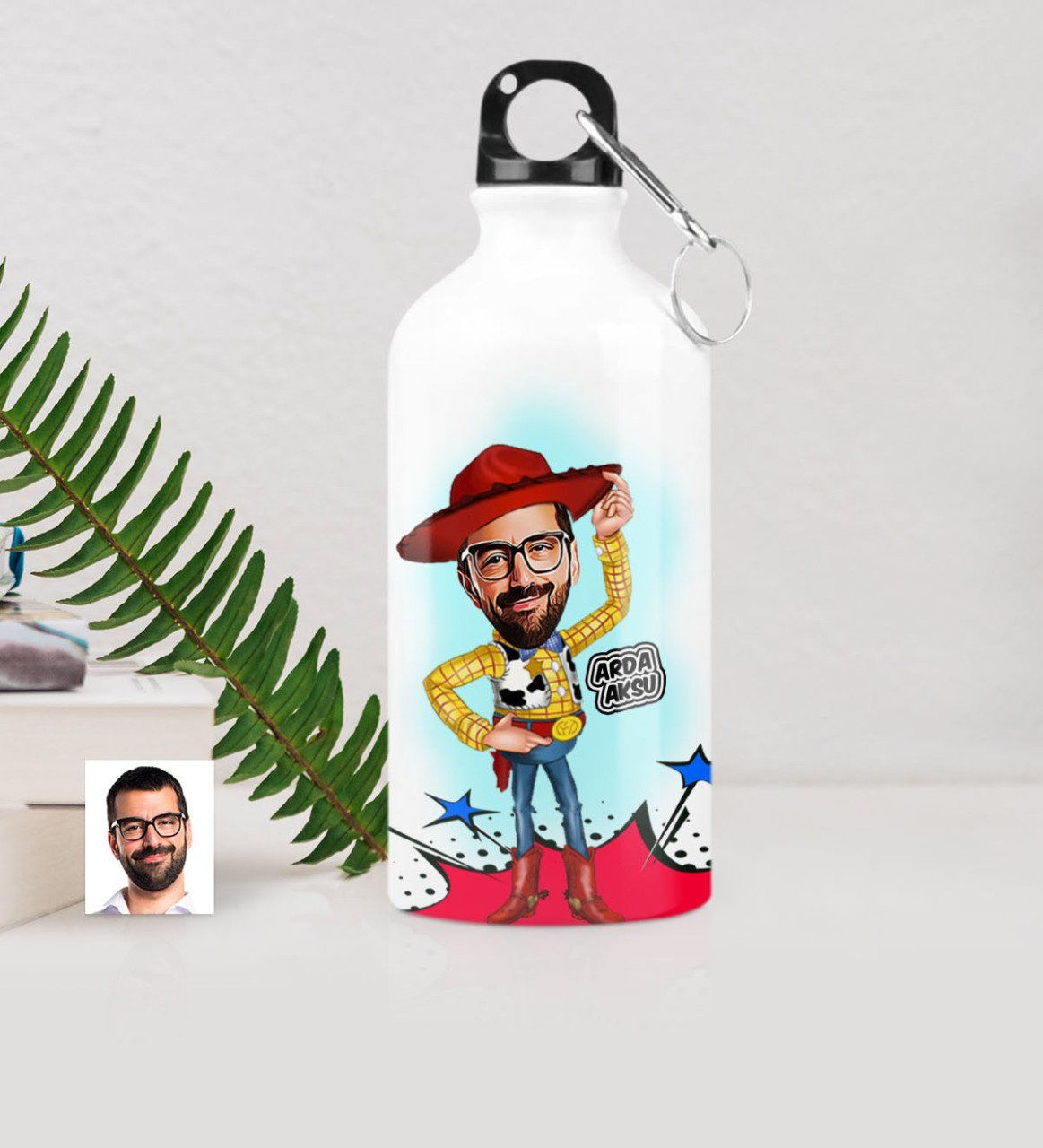 Kişiye Özel Bay Toy Story Karikatürlü Metal Suluk (500 ml.)