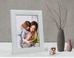 Kişiye Özel Yağlıboya Anne Kız Fotoğraflı Dekoratif Çerçeve-1
