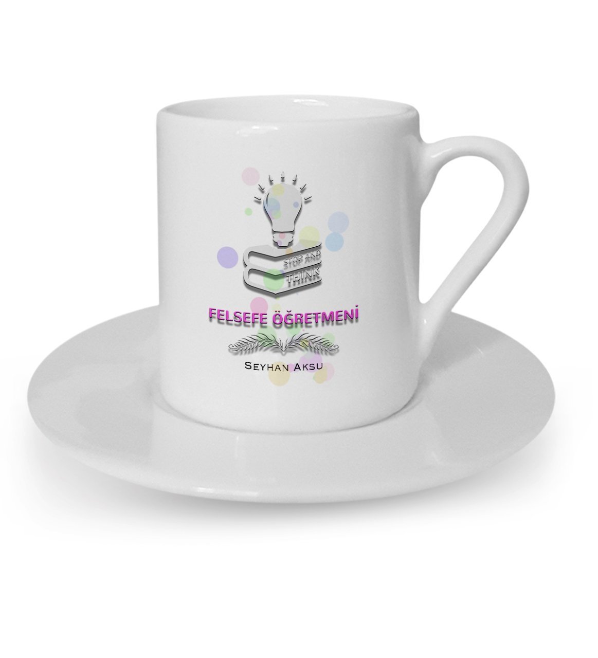 Kişiye Özel Felsefe Öğretmeni Türk Kahvesi Fincanı - 1
