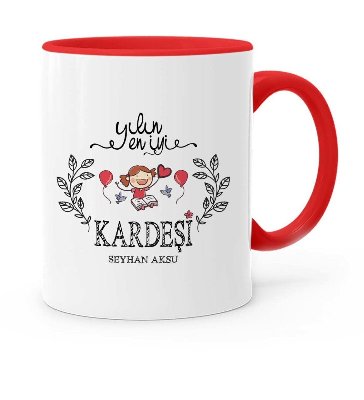 Kişiye Özel Yılın En İyi Kardeşi Kırmızı Kupa Bardak - 1