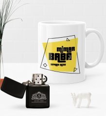 Kişiye Özel Mimar Baba Benzinli Çakmak ve Kupa Seti-2