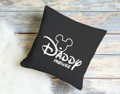 BK Gift Disney Tasarımlı Premium Kumaş Siyah Kırlent Yastık, Ev Hediyesi, Ev Dekorasyonu, Dekoratif Hediye-4