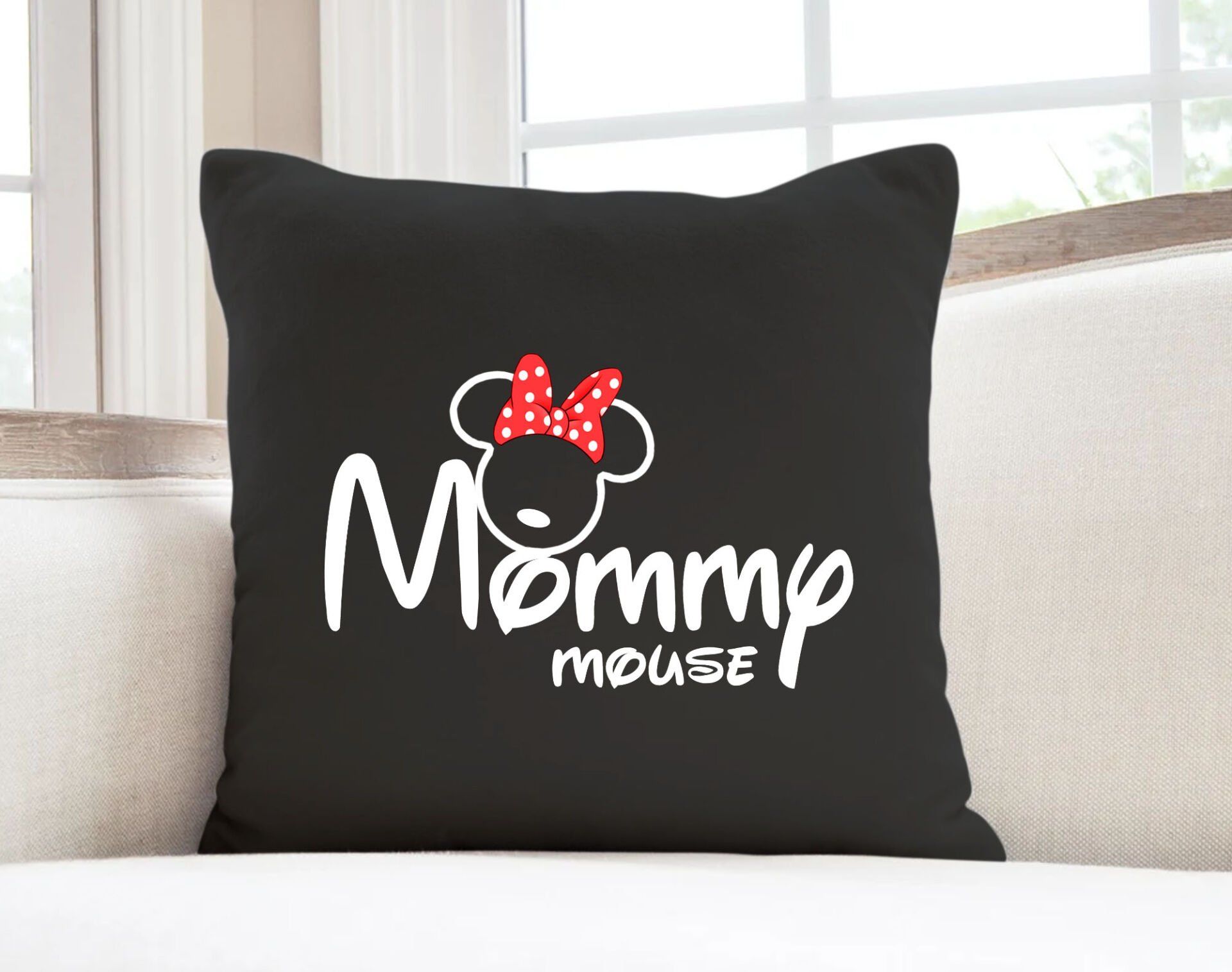 BK Gift Disney Tasarımlı Premium Kumaş Siyah Kırlent Yastık, Ev Hediyesi, Ev Dekorasyonu, Dekoratif Hediye-3