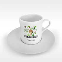 Kişiye Özel Mesleki Sekreter Türk Kahvesi Fincanı