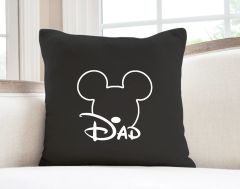 BK Gift Disney Tasarımlı Premium Kumaş Siyah Kırlent Yastık, Ev Hediyesi, Ev Dekorasyonu, Dekoratif Hediye-2