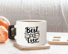 BK Gift Kişiye Özel İsimli Siyah Kulplu Çay & Kahve Fincanı-9, Arkadaşa Hediye, Sevgiliye Hediye