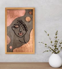 BK Home Minimalist Woman Dekoratif Retro Ahşap Tablo-1
