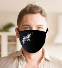 Kartal Figürlü Yıkanabilir Siyah Maske-1
