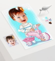Kişiye Özel Bebek Karikatür 240 Parça A3 Puzzle - 4