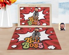 Kişiye Özel Erkek Big Boss Karikatürlü 1000 Parça Profesyonel Puzzle-3
