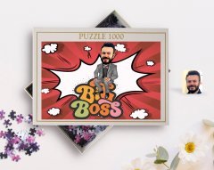 Kişiye Özel Erkek Big Boss Karikatürlü 1000 Parça Profesyonel Puzzle-3