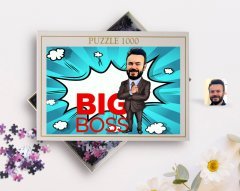 Kişiye Özel Erkek Big Boss Karikatürlü 1000 Parça Profesyonel Puzzle-2