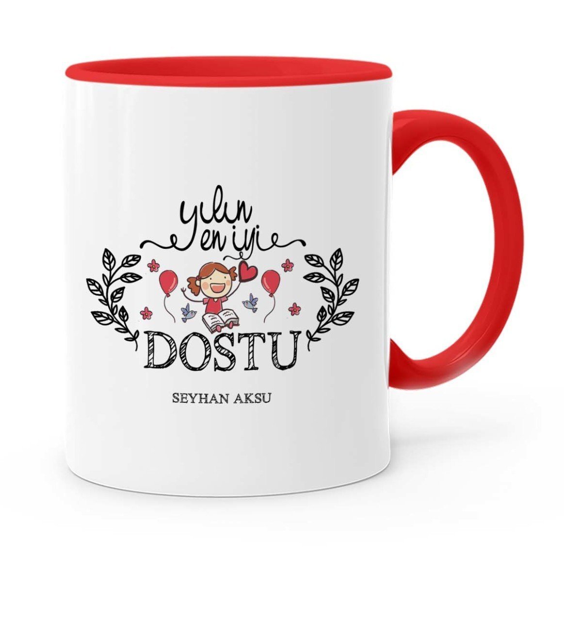 Kişiye Özel Yılın En İyi Dostu Kırmızı Kupa Bardak