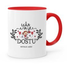 Kişiye Özel Yılın En İyi Dostu Kırmızı Kupa Bardak