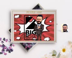 Kişiye Özel Erkek Big Boss Karikatürlü 1000 Parça Profesyonel Puzzle-1