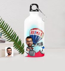 Kişiye Özel Bay Emlakçı Karikatürlü Metal Suluk (500 ml.) - 3
