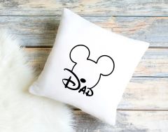 BK Gift Disney Tasarımlı Beyaz Kırlent Yastık, Ev Hediyesi, Ev Dekorasyonu, Dekoratif Hediye-1