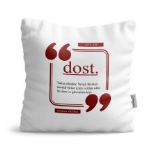 Kişiye Özel Dost Dekoratif Yastık - 4