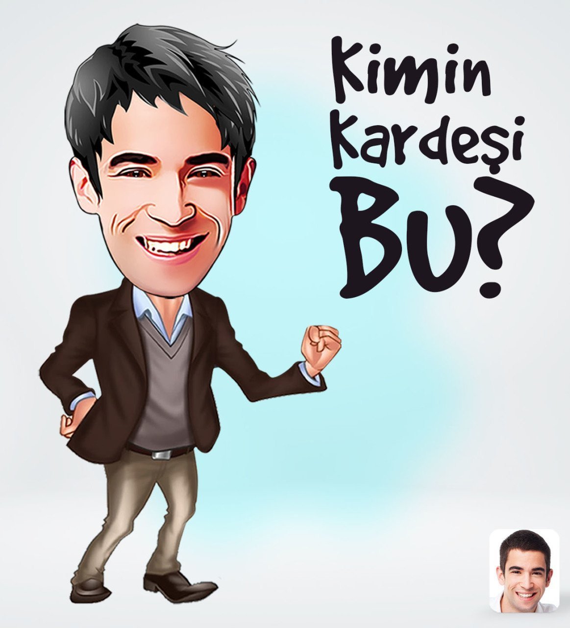 Kişiye Özel Erkek Kimin Kardeşi Bu Tasarımlı Dijital Karikatür-1