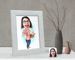 Kişiye Özel Ev Hanımı Anne Karikatürlü Dekoratif Çerçeve-2