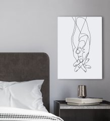 BK Gift Yatak Odası Konseptli Kanvas Tablo 30x50cm-16