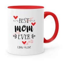 Kişiye Özel En İyi Anne Kırmızı Kupa Bardak - 5