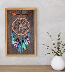 BK Home Rüya Kapanı Dekoratif Retro Ahşap Tablo-1