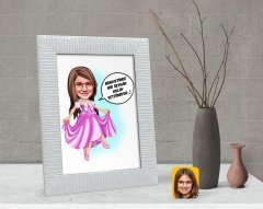 Kişiye Özel Kız Çocuk Kolay Yetişmiyor Karikatürlü Dekoratif Çerçeve-4