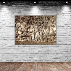 BK Home Duvar Oyma Tasarımlı Kanvas Tablo 50x70cm-6