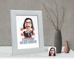 Kişiye Özel Dünyanın En İyi Annesi Karikatürlü Dekoratif Çerçeve-1