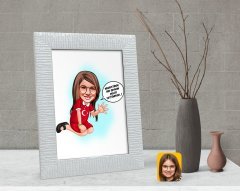 Kişiye Özel Kız Çocuk Kolay Yetişmiyor Karikatürlü Dekoratif Çerçeve-3