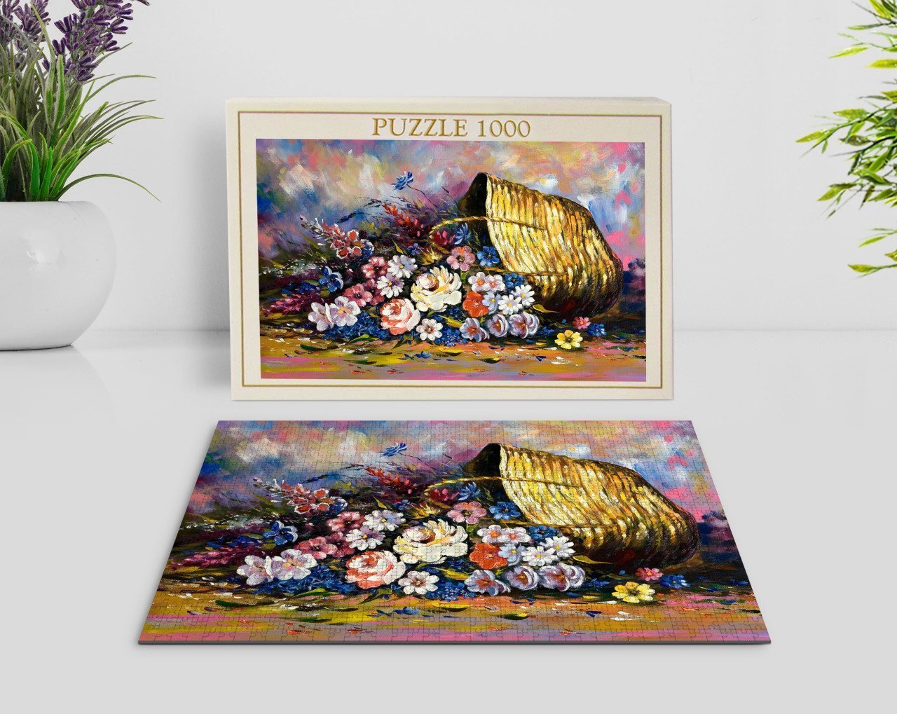 BK Home Yağlıboya Tasarımlı 1000 Parça Profesyonel Puzzle-25