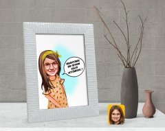 Kişiye Özel Kız Çocuk Kolay Yetişmiyor Karikatürlü Dekoratif Çerçeve-2