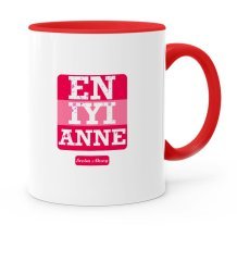 Kişiye Özel En İyi Anne Kırmızı Kupa Bardak - 2